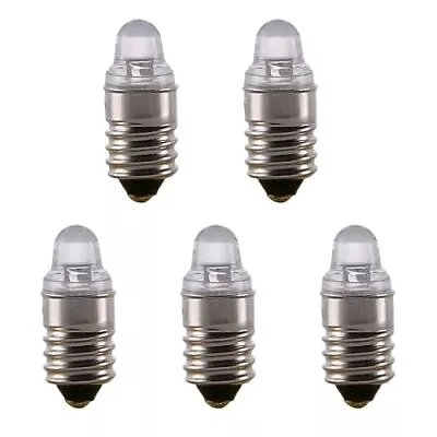 5X E10 LED Bulbs 3 Volt Miniature Flashlight Bulbs E10 Replacement Bulbs  Lamps • $8.81