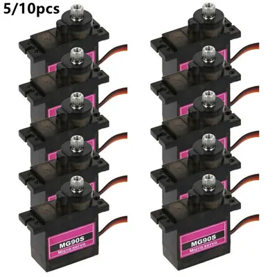 5/10pcs MG90S Micro Servo Motor Metal Transmission For RC Helicopter Airplane • $13.06