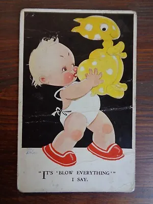 Vintage 'Mabel Lucie Attwell' Postcard Valentine's No. 3699 - Posted C1950's • £2.55