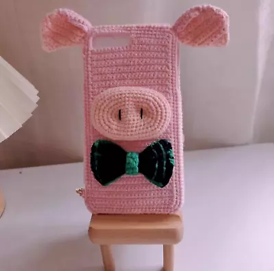 Piggy DIY Knitted Phone Case Finished Handmade Customized Knitwear Phone Case • $35