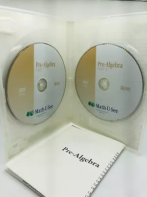 Pre-Algebra DVD Math-U-See 2 DVD Set Bible Based Math Course Home Schooling • $18.88