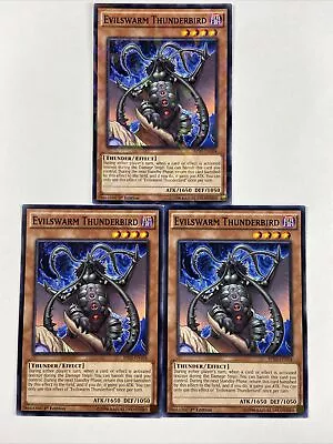 EVILSWARM THUNDERBIRD Lot Of 3 (1x Shatterfoil 2x Common) - Yugioh Card Game • $2.99