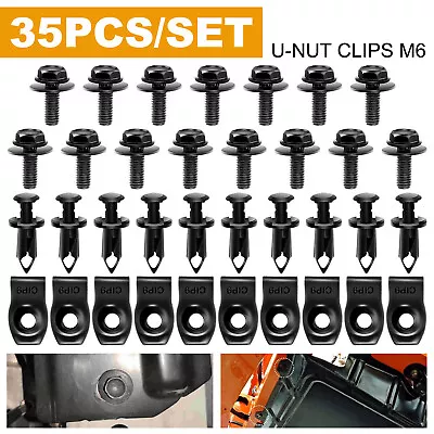 35PCS Body Bolts & U-nut Clips - M6 Engine Under Cover Splash Shield Guard • $16.99