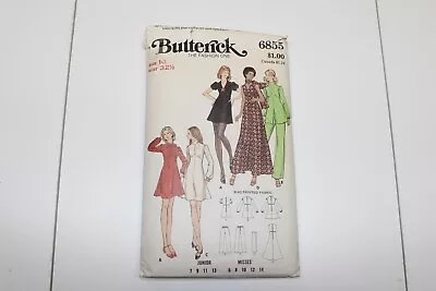 Vintage Butterick 6855 Mini Maxi Dress Tunic Pants Scarf Pattern Size 10 Cut 70s • $4.99