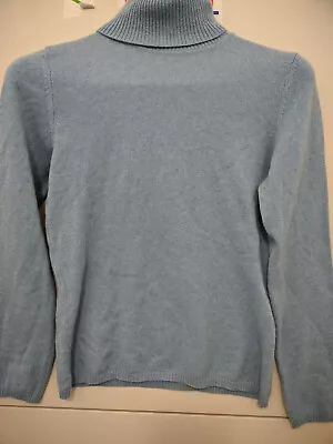 Collection Fifty Nine Sweater Womens S Blue Turtleneck Pullover 100% Cashmere • $20