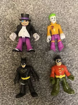 Imaginext Figures Bundle X4 DC Batman Joker Robin Penguin • £9.99