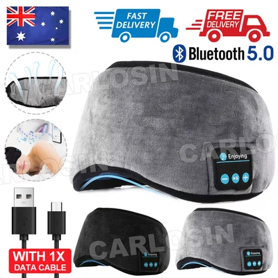 $10.95 • Buy Wireless Bluetooth 5.0 Eye Mask Headphones Earphone Stereo Sleep Music Mask