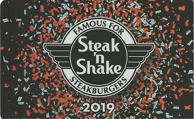 Steak N Shake Famous For Steakburgers Confetti Celebration Foiled 2019 Gift Card • $2.49