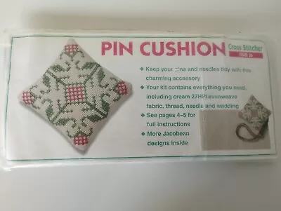 Cross Stitch Embroidery Kit Pin Cushion Jacobean Design BNWT • £5.50
