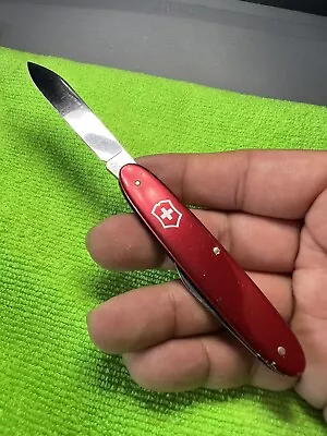 VICTORINOX 84MM SECRETARY - SWISS ARMY KNIFE - RED ALOX -1973-1976 Discontinued • $45