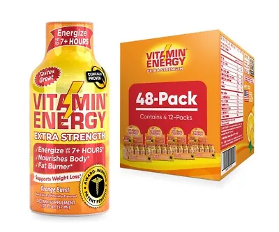 (48 Pack) Vitamin Energy® Extra Strength Energy Shots Clinically Proven • $74.95