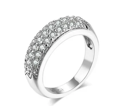 Kayla Pave Wedding Band With AAA Cubic Zirconium • $25