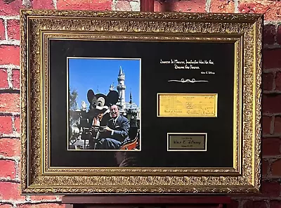 Rare 1949 WALT DISNEY Signed Check Display Full Signature - PSA Slabbed • $17995