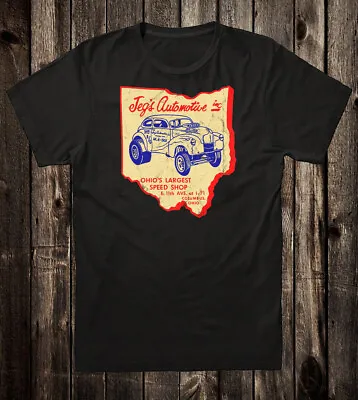 Hot Rod Tee T Shirt Drag Race Racing Nostalgia Vtg Art Jegs Speed Shop Ohio • $24.99