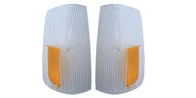 VOLVO 240 260 1975-1985  FRONT TURN SIGNAL LAMP LIGHT LENS Pair  • $69.99