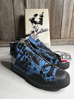 Vintage RARE Blue Vision Street Wear Skate HiTop Shoes Size 6 NOS NIB NEW 1987 • $250