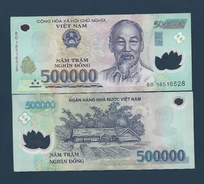 BUY 1 MILLION VIETNAM DONG = 2 X 500 000 Vietnamese Dong Currency - VND Banknote • $68.99