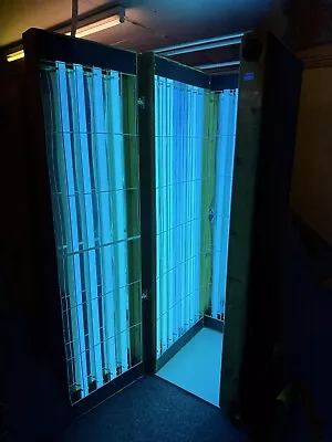 24 Tube 100watt *HOT TUBES* Enclosed Pine Vertical Sunbed CAN DELIVER MOST OF UK • £399