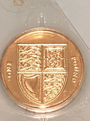 2015 £1 Old Round One Pound Coin Shield Royal Coat Of Arms 4th Portrait UK BUNC • £14