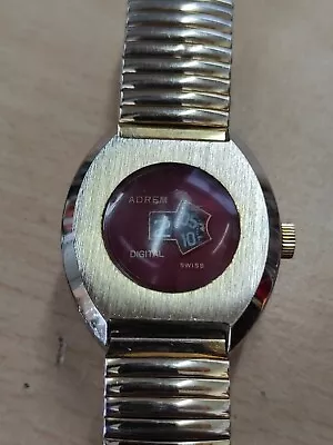 Vintage Adrem Mens Jump Hour Mechanical Swiss Watch ( Working  • £99