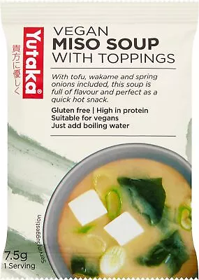 Yutaka Instant Miso Soup Vegetarian 7.5 G (Pack Of 10) • £15.11