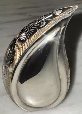 Teardrop Cremation Urns Human Ashes. Silver Gold BRASS Tones With Bottom Access • $29.75