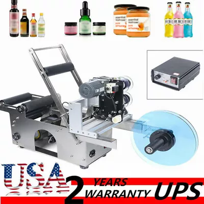 Semi-automatic Round Bottle Labeling Machine Production Date Marking Machine • $484.10