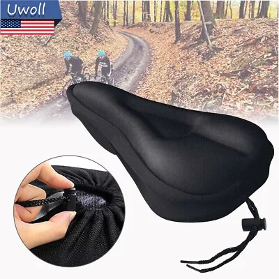 Bike Seat Cushion Cover Soft Padded Mountain Bicycle Saddle Comfort Seat Cover • $7.44