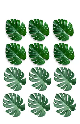 Edible Cupcake Toppers 24 Jungle Leaves Green Sweet Premium Wafer Cake  Pre-cut • £3.99