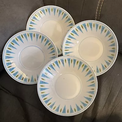 Mikasa Cera Stone Blue Point (4) Soup Cereal Bowls 6 1/2  • $20