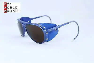 Vintage Vuarnet Sunglasses 378 Small Blue Cable Hook PX5000 Mineral Brown Lens • $111.20