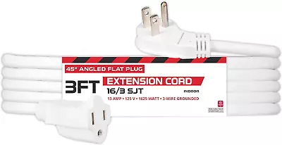 Iron Forge Cable Flat Plug Extension Cord 3 Ft Low Profile Extension Cord 3 Foo • $12.98