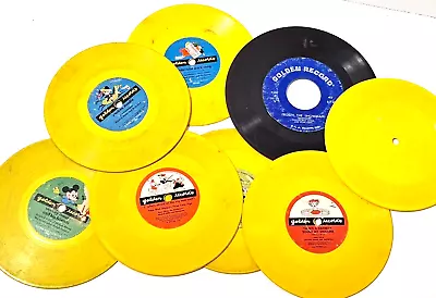 Childrens Records 6  Disney Golden Records Vintage Frosty Dixie 3 Pigs Lot Of 8 • $10