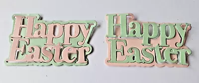 12  Happy Easter Shadow  Die Cuts Pink & Mint Green- Card Making • £1.75