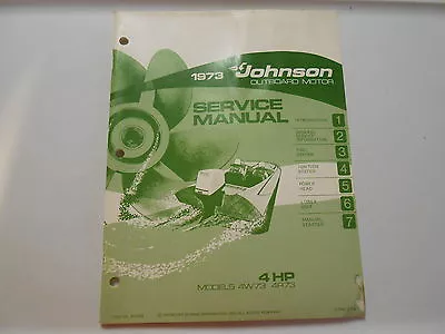 1973 4 Hp Johnson Outboard Motor Repair & Service Manual Evinrude 4 HP • $22