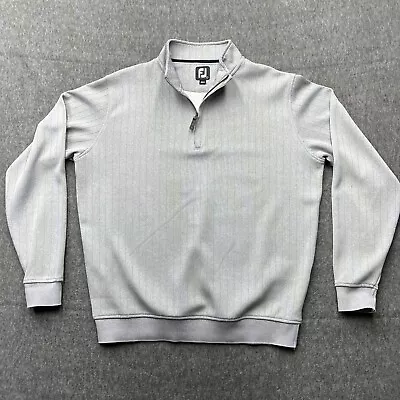 Men’s FOOTJOY 1/4 Quarter Zip Ribbed Stretch Golf Pullover Sweater L • $34.99