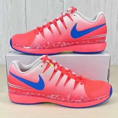 Nike Court Zoom Vapor Pink Tennis Shoes Hot Punch Federer Mens 12 FB2664-600 • $89.79