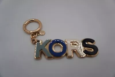 Michael Kors Monogram Keychain Blue White Black & Gold 39-05 • $38
