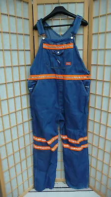 Mens Coveralls Bib Coveralls. Dickies Cotton With 3 M Scotch Lite Stripes • $32.37