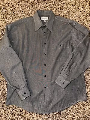 Vintage Yves Saint Laurent Shirt Adult Large Button Up Luxury Men's 34-35 • $30