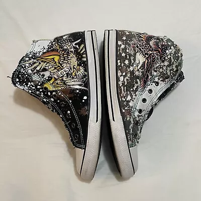 Ed Hardy Size Slip On Mens Size 12 Laceless Shoes Eagles Freedom High Top Y2K • $40