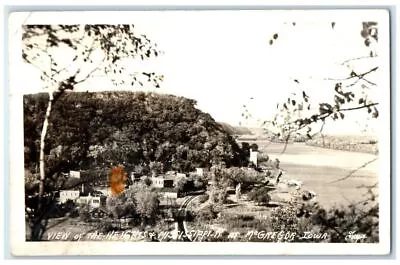 C1925 View Of The Heights & Mississippi River McGregor IA RPPC Photo Postcard • $39.95