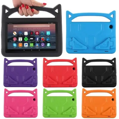 For Amazon Kindle Fire HD 8 8th Gen Kids EVA Shockproof Handle Stand Soft Case X • $23.12