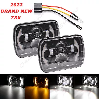 Halo 5x7  7x6  300W LED Headlight Hi/Lo Beam For Dodge D150 D250 D350 Ram 50 H4 • $102.53