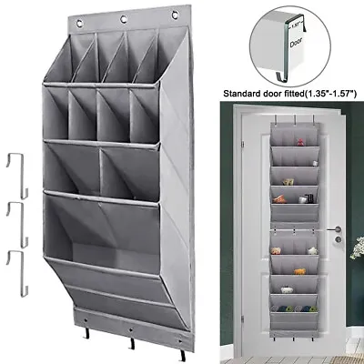 11 Pockets Over Door Hanging Organiser Bag Shoe Rack Closet Storage Tidy Hanger • £15.82