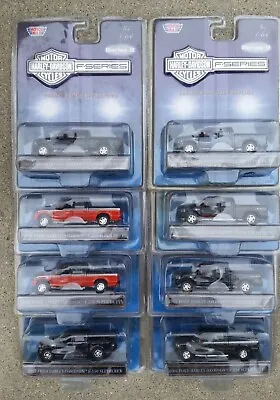 Motormax 1/64 Harley Trucks ( Lot Of 8) • $1600