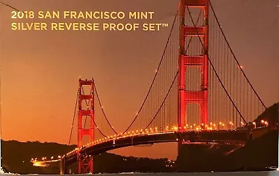 2018 U.s. Mint 90% Silver First Ever Reverse Proof Set! Georgeous Set.  Ogp/coa • £95.22