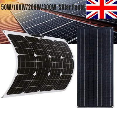 £329.99 • Buy 12V 100w 160W 200w 300w ETFE Flexible Solar Panel Marine Caravan Battery Charger