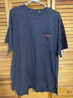 VTG Marlboro Unlimited Men L/XL Gray Striped Pocket T-Shirt 90s Made In USA • $30