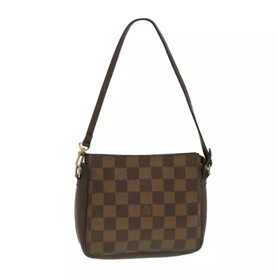 £238.73 • Buy LOUIS VUITTON Damier Ebene Trousse Make Up Pouch N51982 LV Auth Bs4387